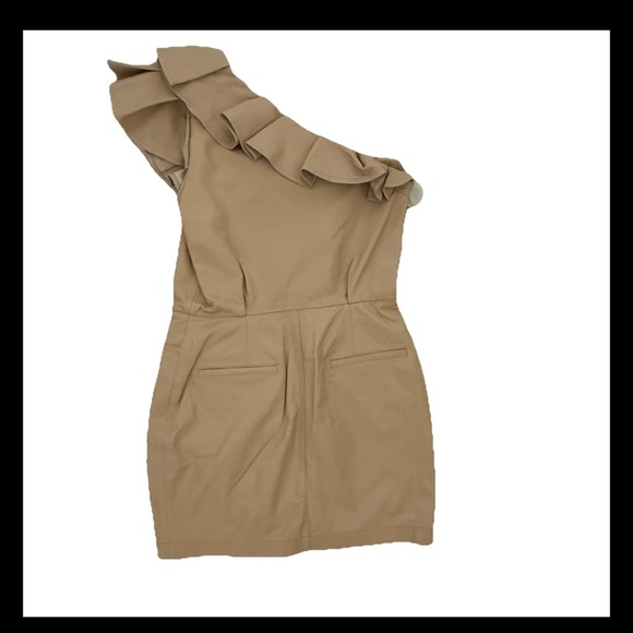 Iro Charlott Mini Dress Lamb Leather Is Size 8 Uk 38 - Picture 3 of 13